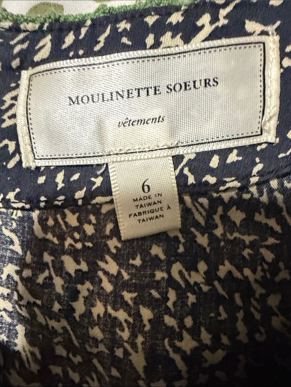 Moulinette Soeurs Black and White Textured Shift Dress - Picture 8 of 9